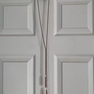 Elegant rose gold tassel necklace